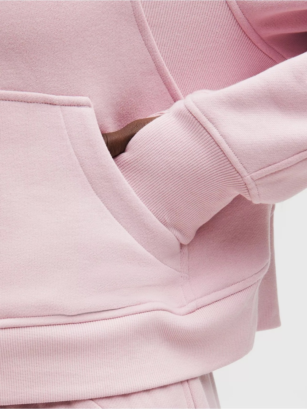 NWT Lululemon waist length oversized hooded scuba size xs/s porcelain pink - Picture 7 of 13